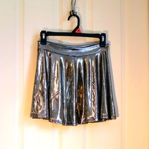 Shiny mini skirt